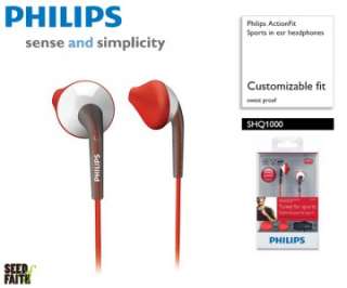 Philips ActionFit Sports In Ear Headphones Sweat Proof SHQ1000  