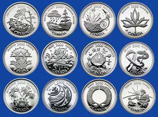2000 Royal Canadian Mint 13 Piece Quarter Medallion Set  