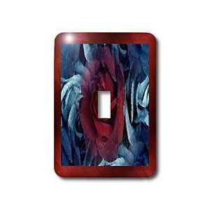 Susan Brown Designs Flower Themes   Red and Blue Roses   Light Switch 