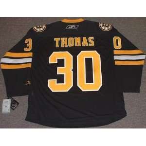  TIM THOMAS Boston Bruins REEBOK Alternate Home NHL Hockey 
