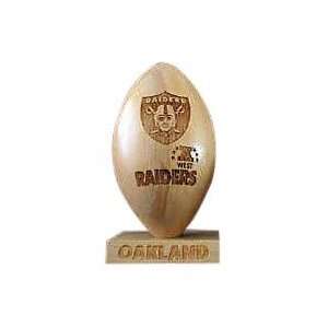  Oakland Raiders 5/8 Scale Laser Engraved Wood Football 