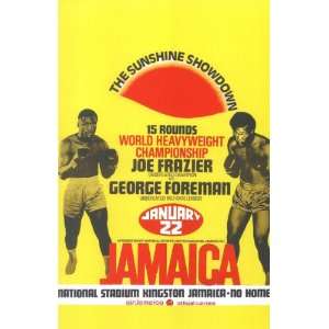  Boxing George Forman vs Joe Frazier Poster Jamaica 1973 