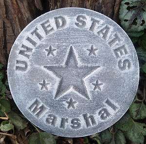 United States Marshal plaque casting garden mold  