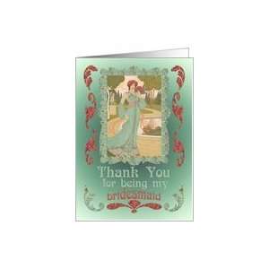  Bridesmaid Thank You Art Nouveau Card Health & Personal 