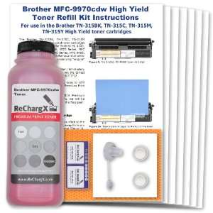  Brother MFC 9970cdw Starter Magenta Toner Refill Kit 