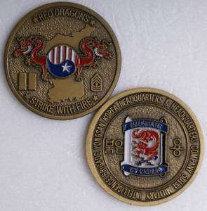 RED DRAGONS STRIKE WITH FIRE Challenge Coin  
