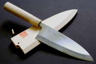Japanese sushi chef knife YOSHIHIRO KASUMI Deba 18cm w/  