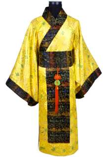 Chinese Costume Mens Robe Opera Stage Emperor Clothing  