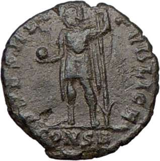 CONSTANTIUS II 337AD Ancient Authentic Roman Coin VIRTUS Valour w 