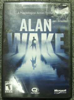 ALAN WAKE FOR XBOX 360 Limited Collectors Edition game FAST FREE SHIP 