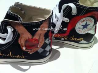 The Twilight On Black Converse Shoes Hand Painted CO31  