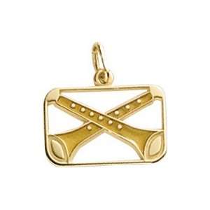  Rembrandt Charms Pipers Piping Charm, Gold Plated Silver Jewelry