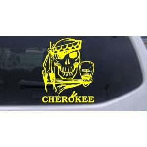 Cherokee Indian Skull Skulls Car Window Wall Laptop Decal Sticker 