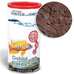   Doctors Foster and Smith Cichlid Flakes Fish Food 3 oz: Pet Supplies
