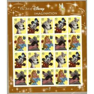   The Art of Disney Imagination Collectible Stamp Sheet 