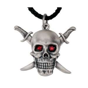  Cross Sword Skull Pendant   Collectible Medallion Necklace 