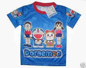 NWT BOYS KIDS DORAEMON S/S TEE T shirt Sz 2, 2 3 Y #201  