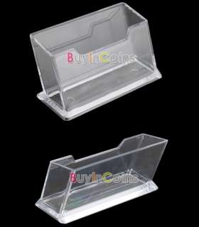 Clear Plastic Business Card Holder Display Stands Shelf  