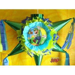 Pinata Super Mario Bros (Luigi) Piñata Hand Crafted 26x26x12[Holds 