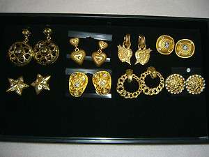 Lot of eight new clip on earrings classical designs NWOT  