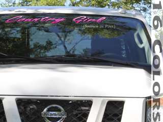 east coast vinyl werkz country girl windshield decal also looks great 