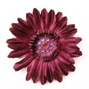   Daisy Rhinestones Fabric Flower Hair Clip & Pin Brooch F10984: Beauty