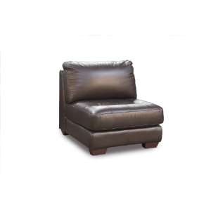  Zen Collection Armless All Leather Tufted Seat Chair By Diamond 