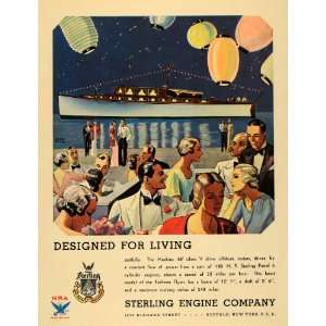   Ad Sterling Engine Huckins Artist Douglas Donald   Original Print Ad