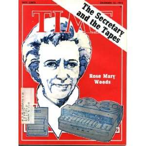  Time December 10 1973 Rose Mary Woods/Watergate Tapes on 