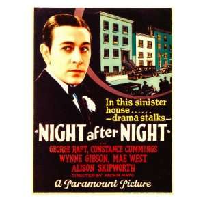 Night after Night, George Raft on Midget Window Card, 1932 