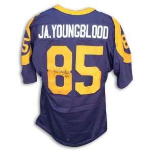  Autographed Jack Youngblood Throwback Los Angeles Rams 