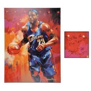   Cavaliers LeBron James 30x40 Giclee Autographed by Malcolm Farley