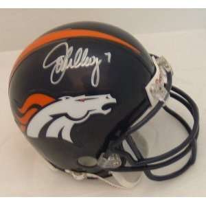 John Elway Signed Denver Broncos New Logo Mini Helmet