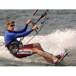 Democratic Presidential Candidate Sen. John Kerry, D Mass., Kite Surfs 