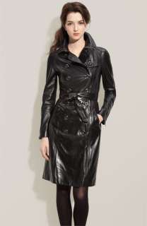 Burberry Brit Nappa Lambskin Leather Trench Coat  