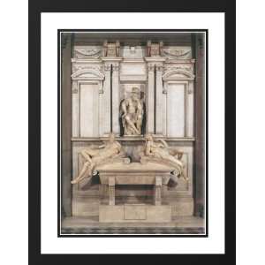   Framed and Double Matted Tomb of Lorenzo de Medici