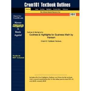 Studyguide for Business Math by Mary Hansen, ISBN 