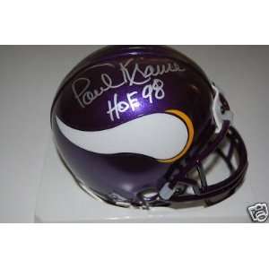 Paul Krause Autographed HOF 98 Mini Helmet Vikings  Sports 