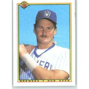  1990 Bowman #401 Rob Deer   Milwaukee Brewers (Baseball 