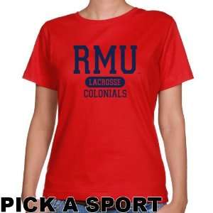 Robert Morris Colonials Ladies Red Custom Sport Classic Fit T shirt  
