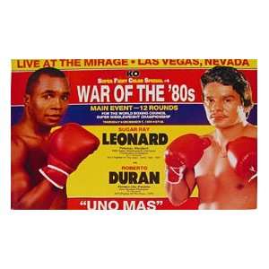 Sugar Ray Leonard Vs. Roberto Duran Unsigned Fight Poster 