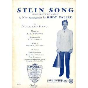   University of Maine) Vintage 1930 Sheet Music arranged by Rudy Vallee