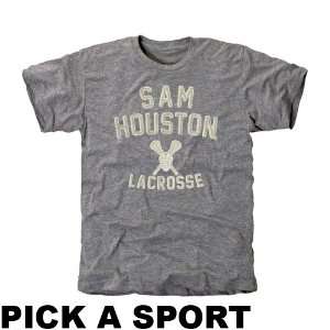 Sam Houston State Bearkats Legacy Tri Blend T Shirt   Ash