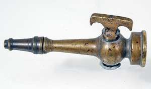 Antique Garden Fire hose nozzle, Brass Circa 1800s  