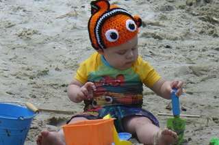CUSTOM Crocheted NEMO Fish Halloween Costume Beanie Hat  