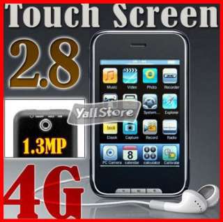 Touch Screen  MEDIA PLAYER 4GB MP4&Camera V7  
