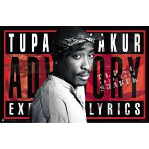  Tupac Shakur Advisory Explicit Lyrics Poster