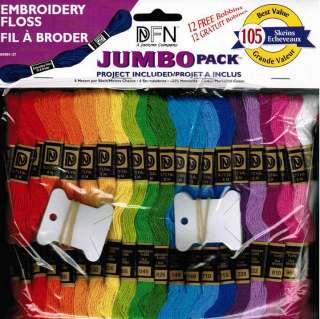 DFN Embroidery Floss   105 Skeins of Primary Plus Colors