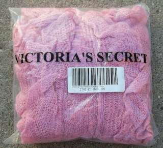 Victoria Secret 2011 Limited Ruffled Scarf PINK Winter Rosette   New 