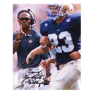 Tyrone Willingham Autographed / Signed Notre Dame Fighting Irish 